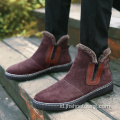 Men Boots Outdoor Sneakers dengan desain sisi zip